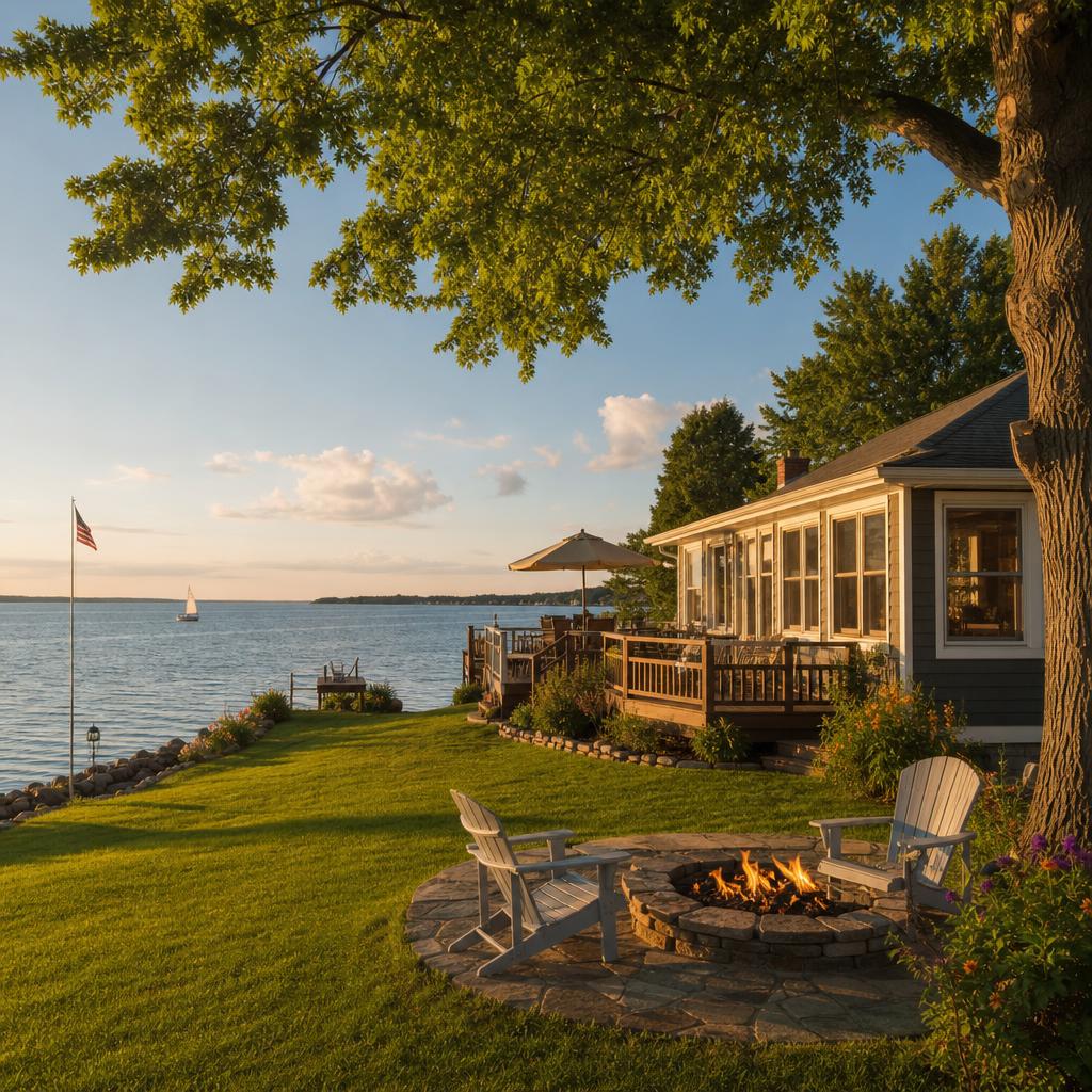 Lake Erie shoreline in Angola, NY