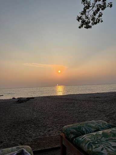 amazing sunset from this beachfront property